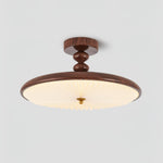 Aurelia Disc Ceiling Light — Modern LED Flush Mount in Black or Walnut