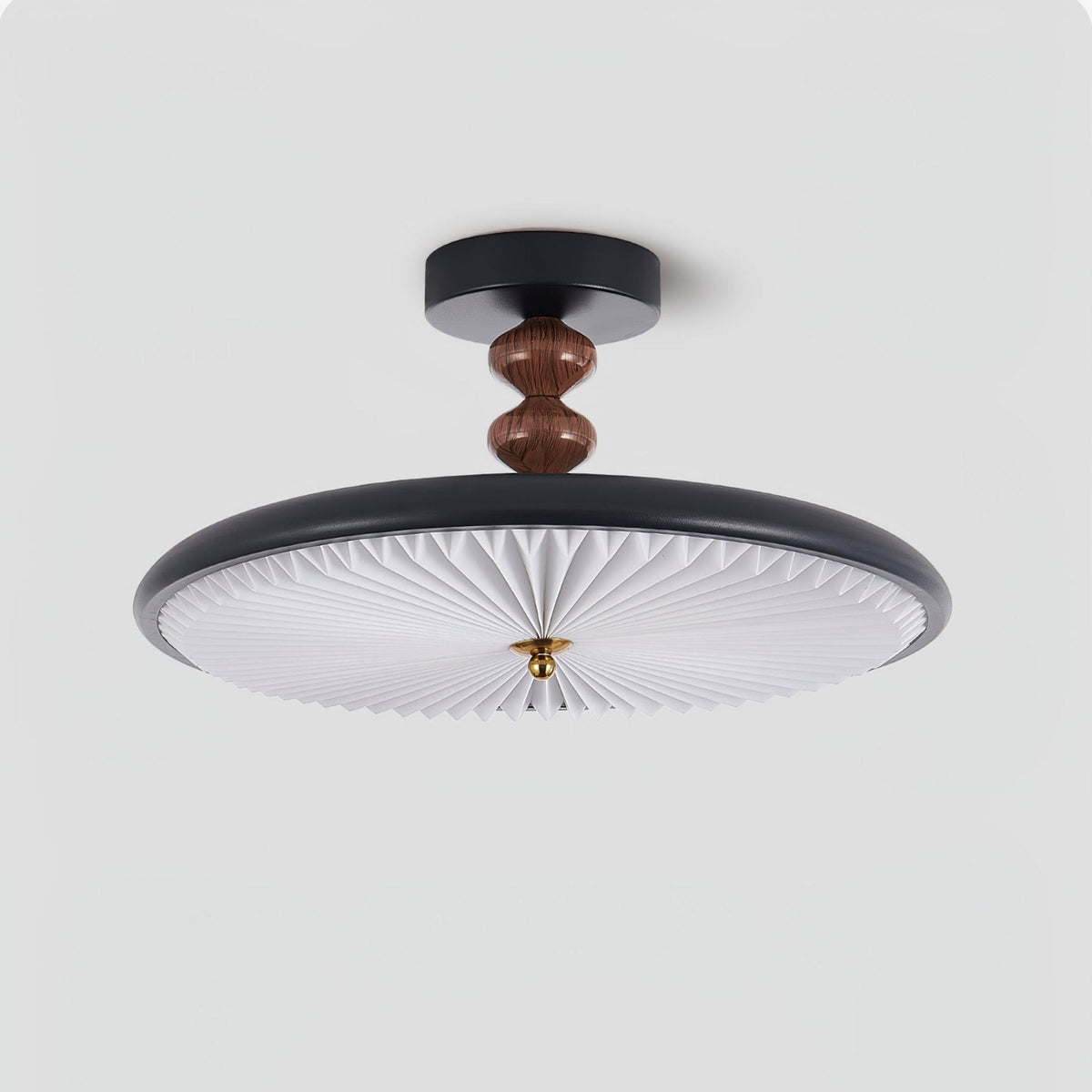 Aurelia Disc Ceiling Light — Modern LED Flush Mount in Black or Walnut