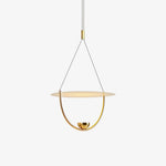 Aurelia Disc Pendant Light – Modern Brass LED Ceiling Lamp