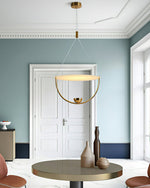 Aurelia Disc Pendant Light – Modern Brass LED Ceiling Lamp