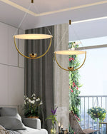 Aurelia Disc Pendant Light – Modern Brass LED Ceiling Lamp