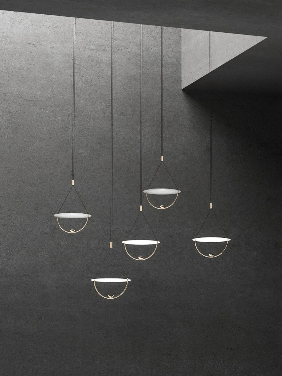 Aurelia Disc Pendant Light – Modern Brass LED Ceiling Lamp