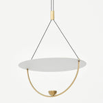 Aurelia Disc Pendant Light – Modern Brass LED Ceiling Lamp