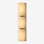 Aurelia Double Panel Alabaster Wall Sconce in Brass
