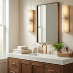 Aurelia Double Panel Alabaster Wall Sconce in Brass