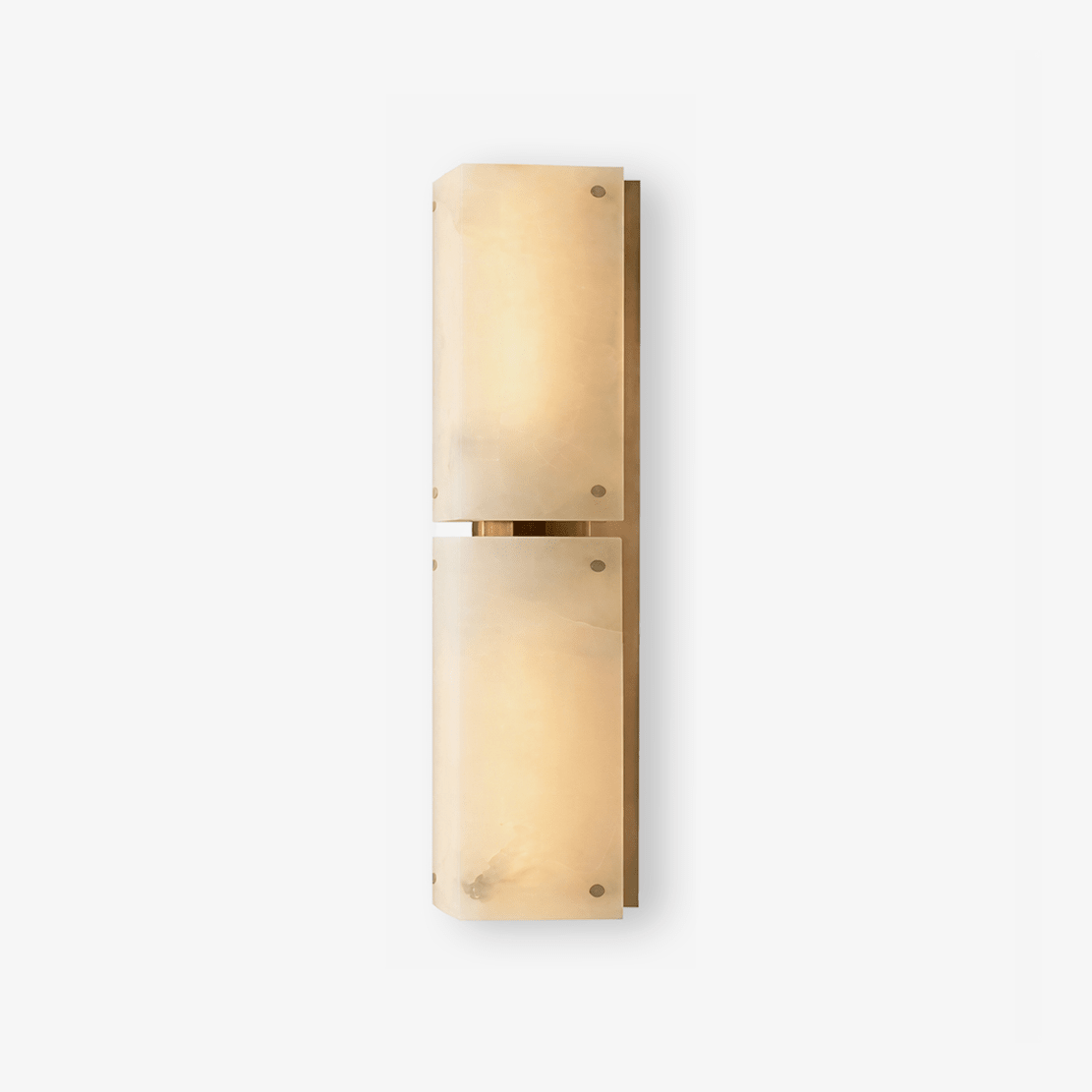 Aurelia Double Panel Alabaster Wall Sconce in Brass