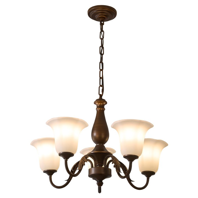 Aurelia Fleur Modern Glass Chandelier for Dining Room and Living Room