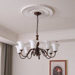 Aurelia Fleur Modern Glass Chandelier for Dining Room and Living Room