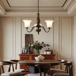 Aurelia Fleur Modern Glass Chandelier for Dining Room and Living Room