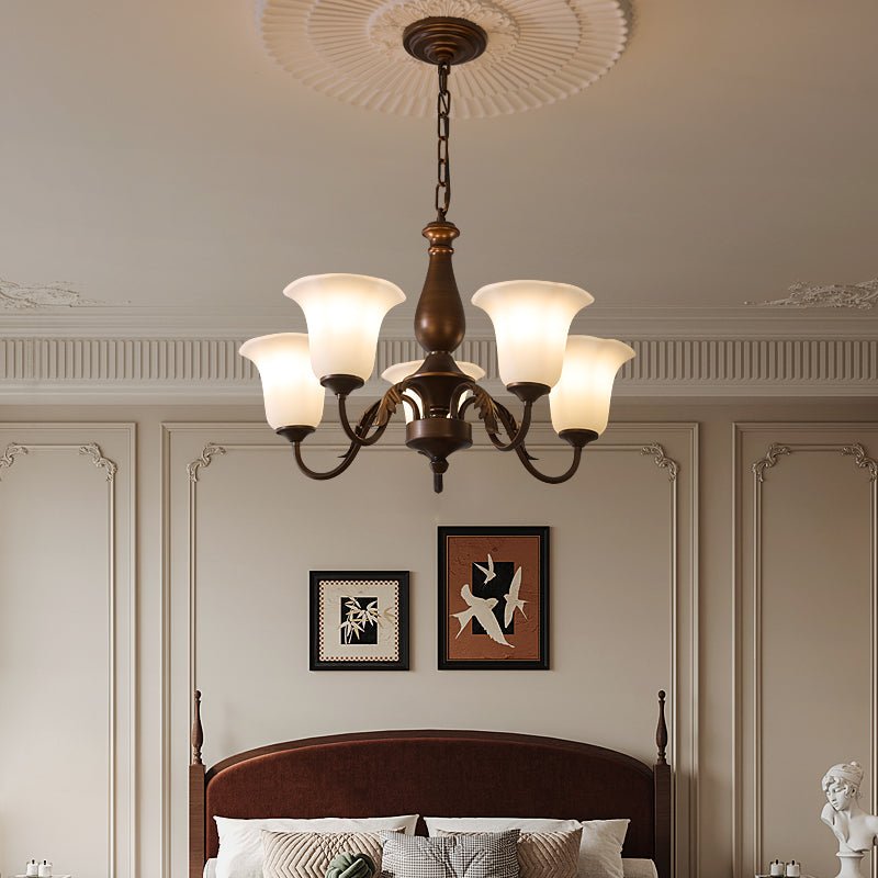 Aurelia Fleur Modern Glass Chandelier for Dining Room and Living Room