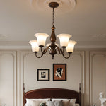 Aurelia Fleur Modern Glass Chandelier for Dining Room and Living Room