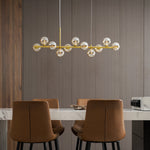 Aurelia Globe Chandelier – Modern Glass & Gold Pendant Light for Dining Room