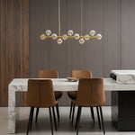 Aurelia Globe Chandelier – Modern Glass & Gold Pendant Light for Dining Room