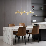 Aurelia Globe Chandelier – Modern Glass & Gold Pendant Light for Dining Room
