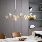 Aurelia Globe Chandelier – Modern Glass & Gold Pendant Light for Dining Room