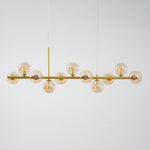 Aurelia Globe Chandelier – Modern Glass & Gold Pendant Light for Dining Room