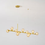 Aurelia Globe Chandelier – Modern Glass & Gold Pendant Light for Dining Room