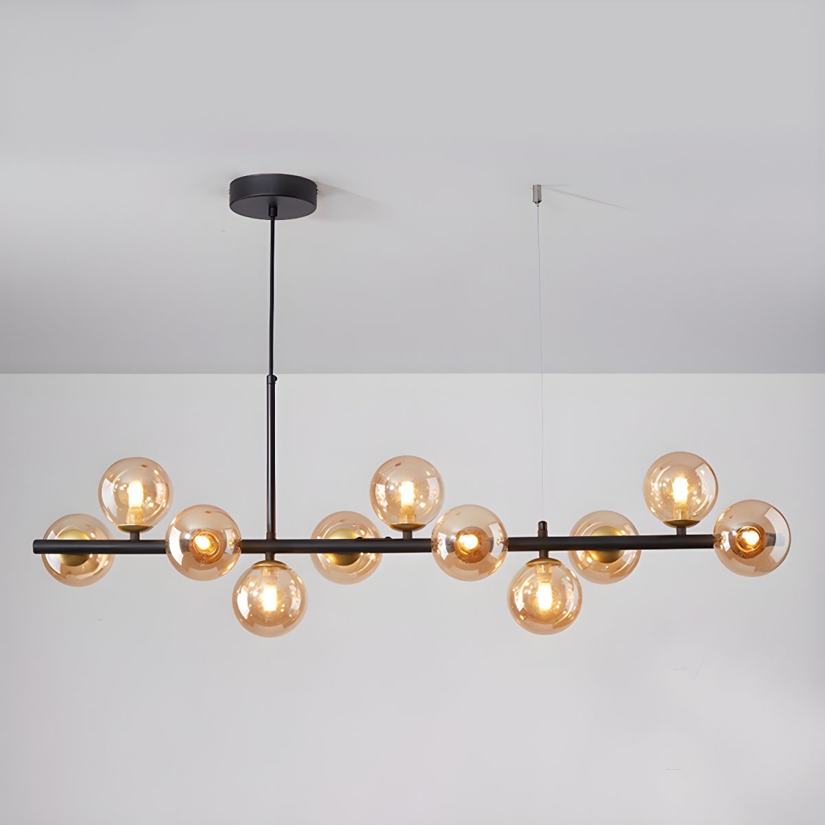 Aurelia Globe Chandelier – Modern Glass & Gold Pendant Light for Dining Room