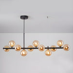 Aurelia Globe Chandelier – Modern Glass & Gold Pendant Light for Dining Room