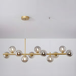 Aurelia Globe Chandelier – Modern Glass & Gold Pendant Light for Dining Room