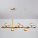 Aurelia Globe Chandelier – Modern Glass & Gold Pendant Light for Dining Room