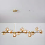 Aurelia Globe Chandelier – Modern Glass & Gold Pendant Light for Dining Room
