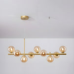 Aurelia Globe Chandelier – Modern Glass & Gold Pendant Light for Dining Room
