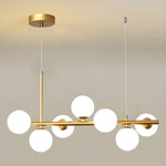 Aurelia Globe Chandelier – Modern Glass & Gold Pendant Light for Dining Room