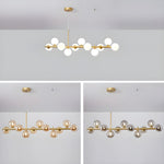 Aurelia Globe Chandelier – Modern Glass & Gold Pendant Light for Dining Room