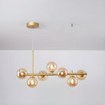 Aurelia Globe Chandelier – Modern Glass & Gold Pendant Light for Dining Room