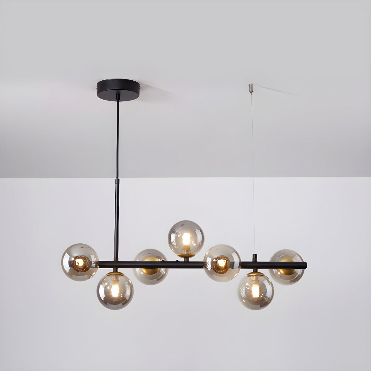 Aurelia Globe Chandelier – Modern Glass & Gold Pendant Light for Dining Room
