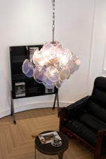 Aurelia Iridescent Glass Chandelier – Modern Murano-Inspired Pendant Light
