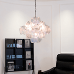 Aurelia Iridescent Glass Chandelier – Modern Murano-Inspired Pendant Light
