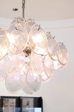 Aurelia Iridescent Glass Chandelier – Modern Murano-Inspired Pendant Light