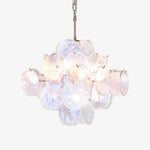 Aurelia Iridescent Glass Chandelier – Modern Murano-Inspired Pendant Light