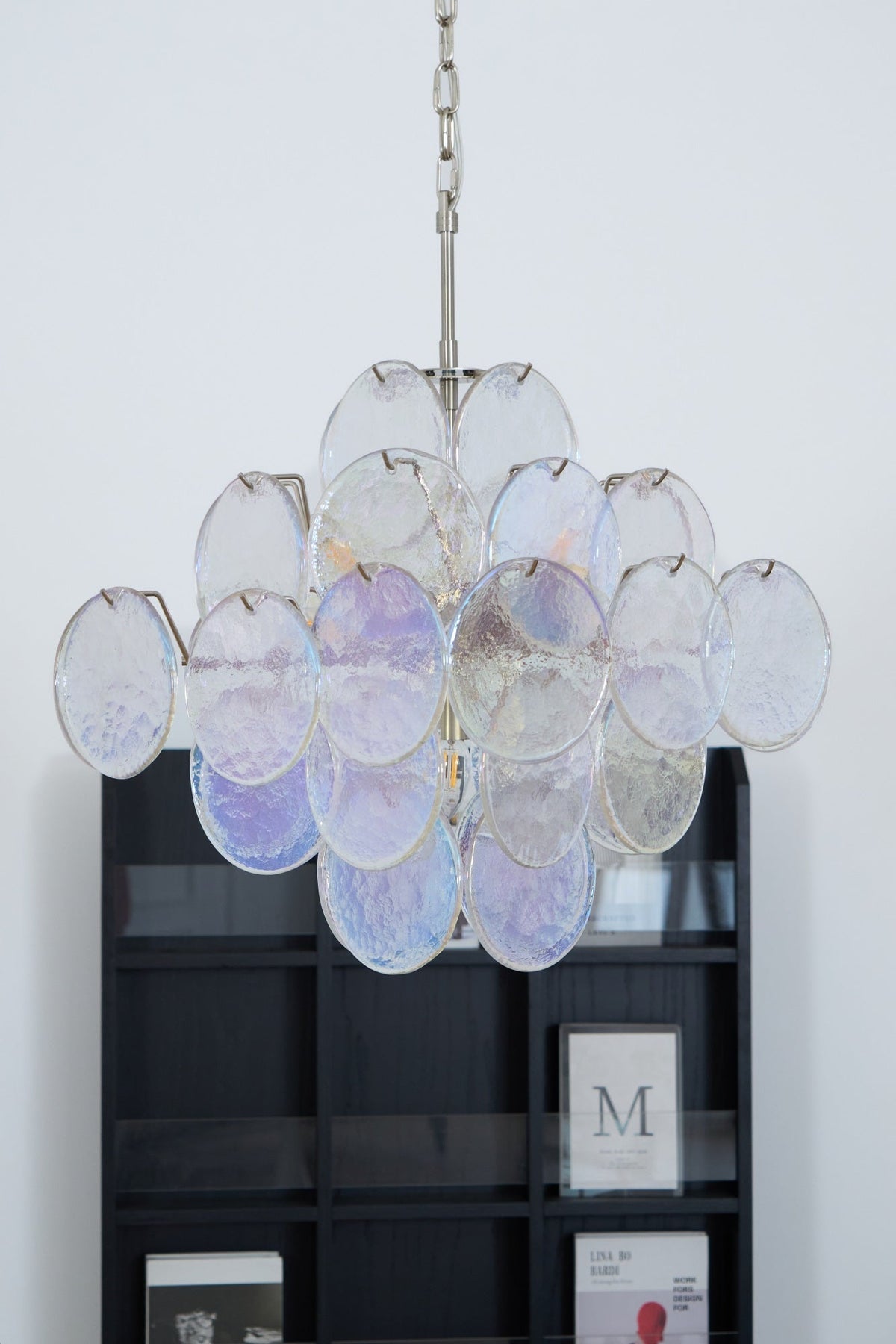 Aurelia Iridescent Glass Chandelier – Modern Murano-Inspired Pendant Light