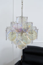 Aurelia Iridescent Glass Chandelier – Modern Murano-Inspired Pendant Light