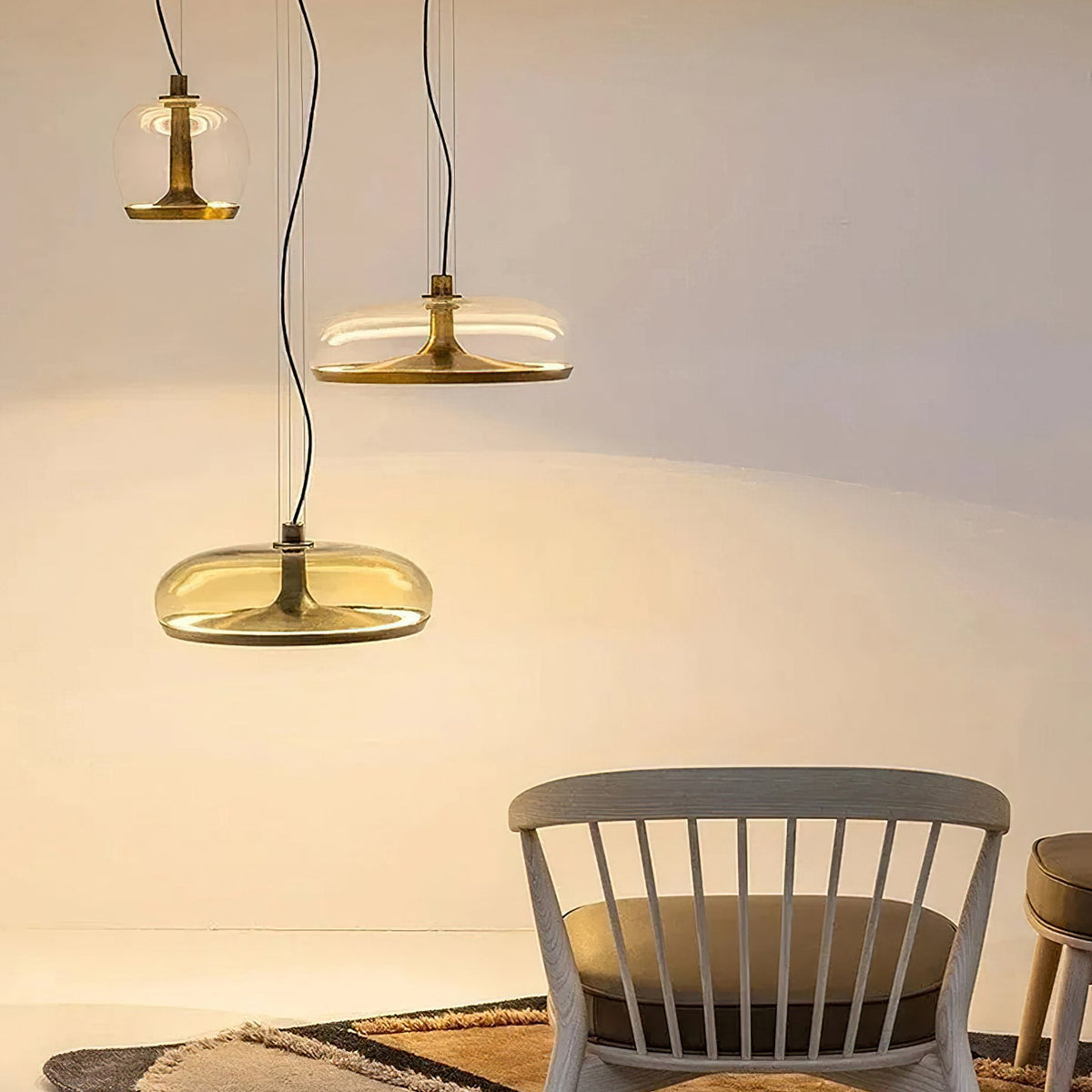 Aurelia LED Pendant Light – Modern Glass & Metal Hanging Lamp for Dining Room and Living Room