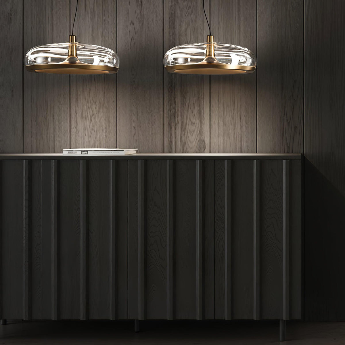Aurelia LED Pendant Light – Modern Glass & Metal Hanging Lamp for Dining Room and Living Room