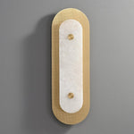Aurelia Perforated Alabaster Wall Sconce in Gold