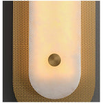 Aurelia Perforated Alabaster Wall Sconce in Gold