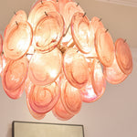 Aurelia Pink Glass Chandelier – Handcrafted Murano-Style Pendant Light for Elegant Interiors