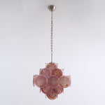 Aurelia Pink Glass Chandelier – Handcrafted Murano-Style Pendant Light for Elegant Interiors