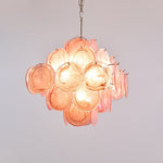 Aurelia Pink Glass Chandelier – Handcrafted Murano-Style Pendant Light for Elegant Interiors