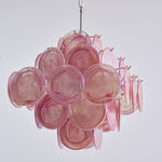 Aurelia Pink Glass Chandelier – Handcrafted Murano-Style Pendant Light for Elegant Interiors