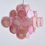 Aurelia Pink Glass Chandelier – Handcrafted Murano-Style Pendant Light for Elegant Interiors