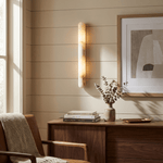 Aurelia Slim Alabaster Linear Wall Sconce — Natural Stone LED