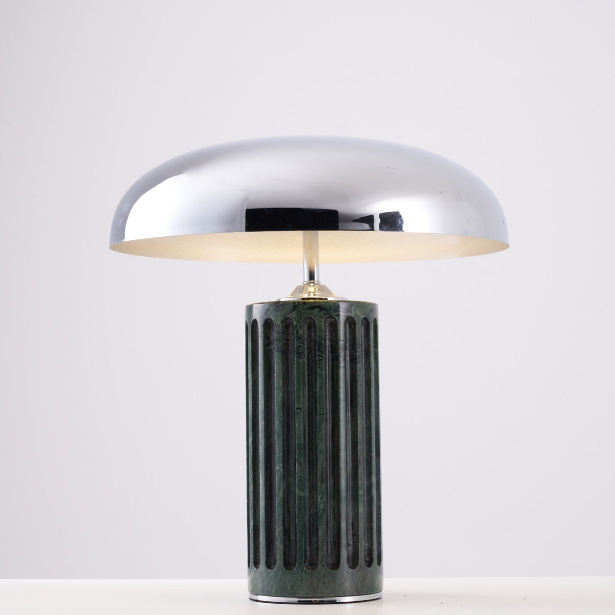 Aurelio Dome Table Lamp with Marble Base – Modern Sculptural Lighting