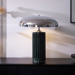 Aurelio Dome Table Lamp with Marble Base – Modern Sculptural Lighting