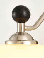 Aurelo Wall Sconce with Glass Shade and Wood Accents